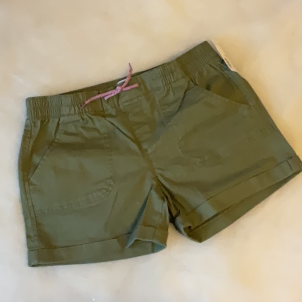 Cuffed Twill Pull-On Shorts for Girls - (14)